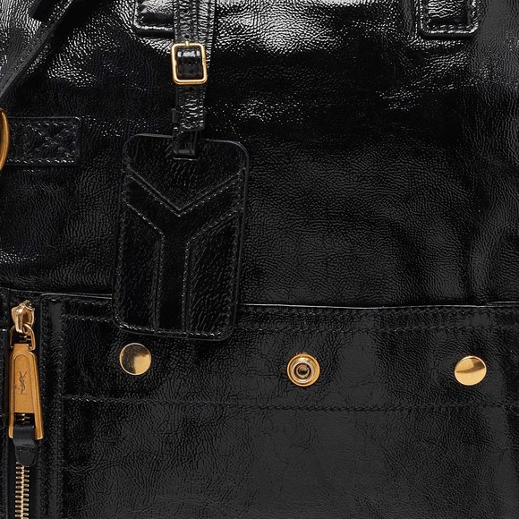 YVES SAINT LAURENT Black Patent Leather Large Downtown Tote - Picture 5 of 8